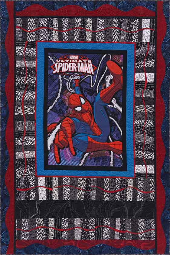 Spiderman Quilt by Donna Radner