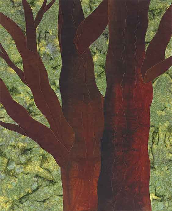 Two Tree Trunks by Donna Radner