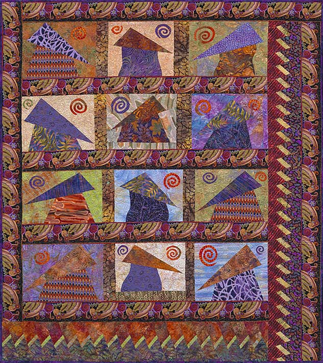 Dancing Houses 4 by Donna Radner