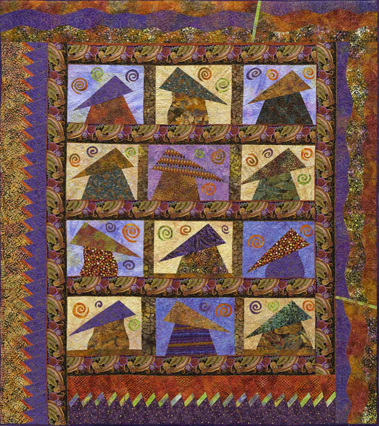 Dancing Houses 5 by Donna Radner