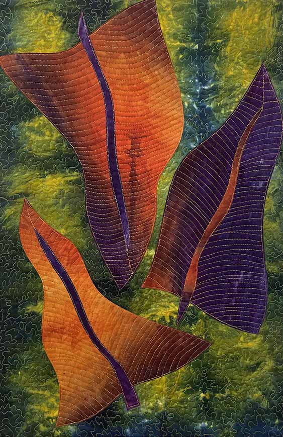 Leaf Series #3 - Dancing Leaves by Donna Radner