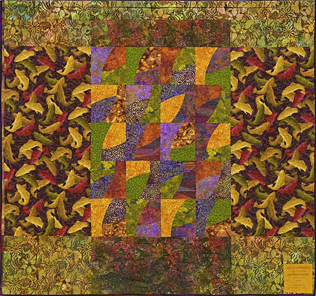 Pieced back ofSpices of Autumn by Donna Radner