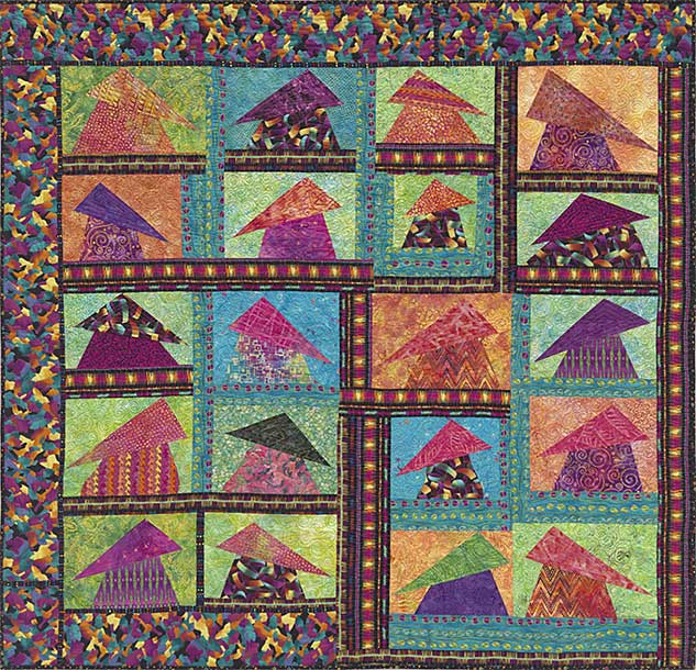 Tropical Dancing Houses by Donna Radner